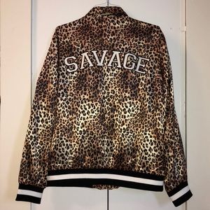 Men’s/Women’s F21 Savage Leopard Satin Jacket